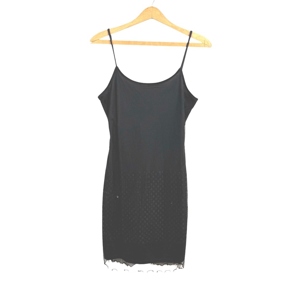 Vintage Georgette Women Dress Size Small Sequined USA Made Date Night Party LBD